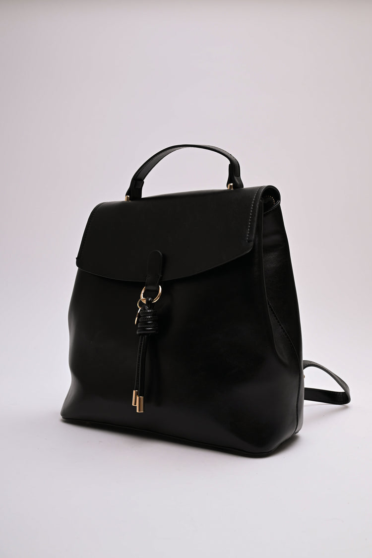 Small faux leather backpack
