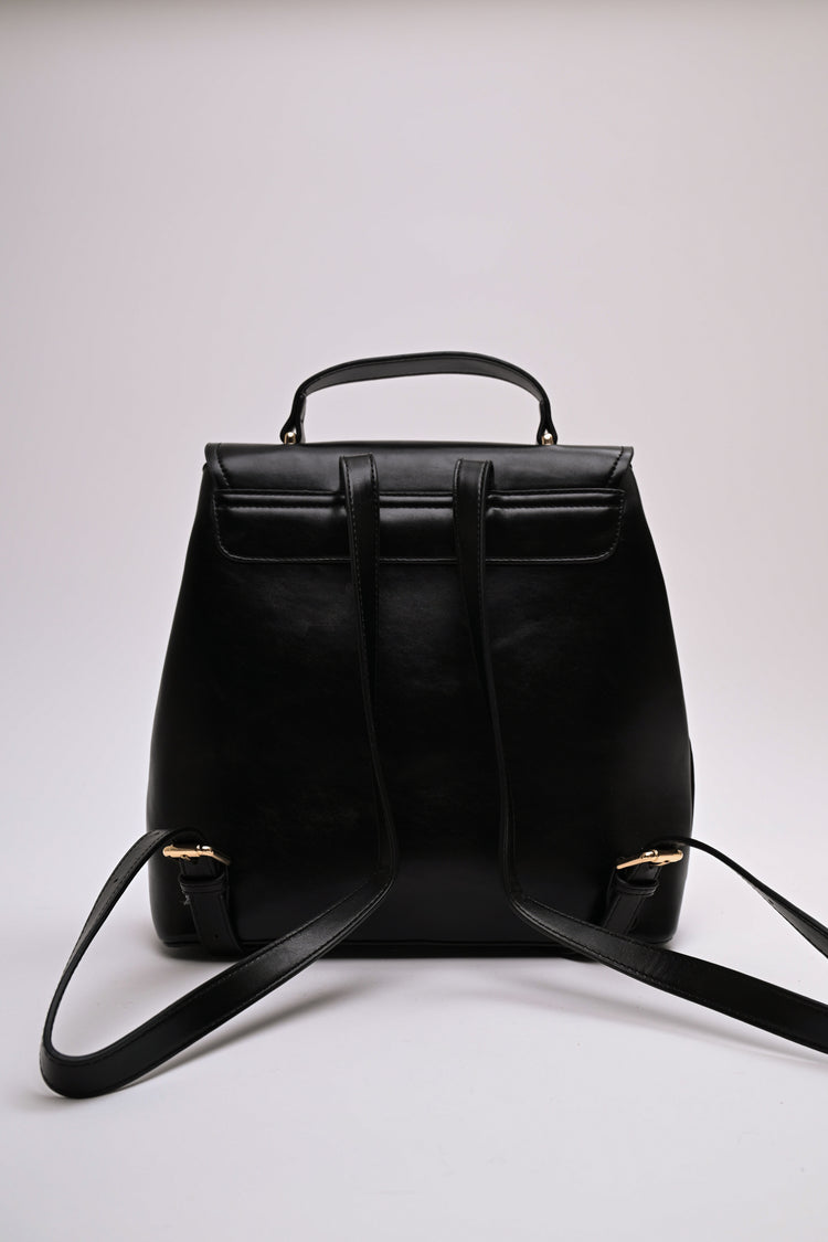Small faux leather backpack