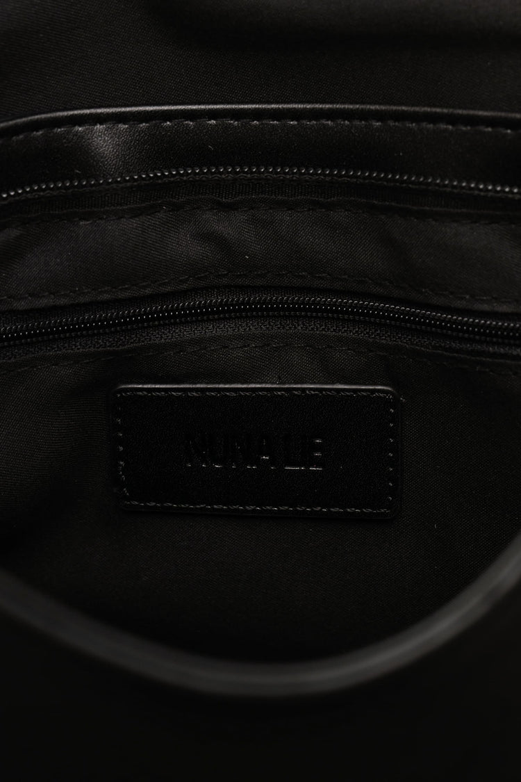 Bi-material crossbody bag