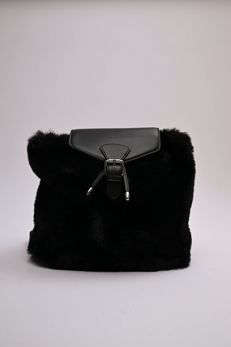 Small faux fur backpack