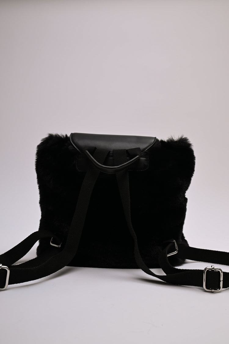 Small faux fur backpack