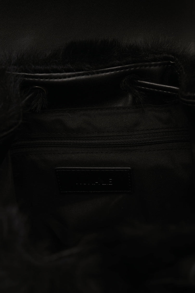 Small faux fur backpack