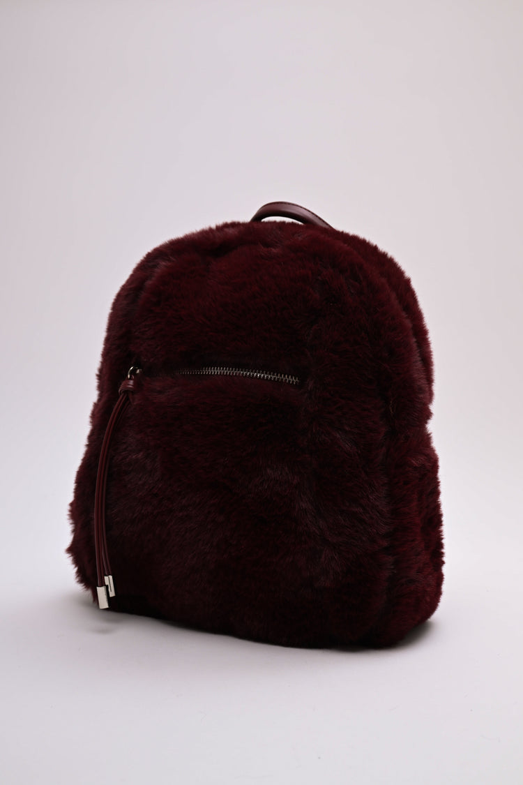 Faux fur backpack