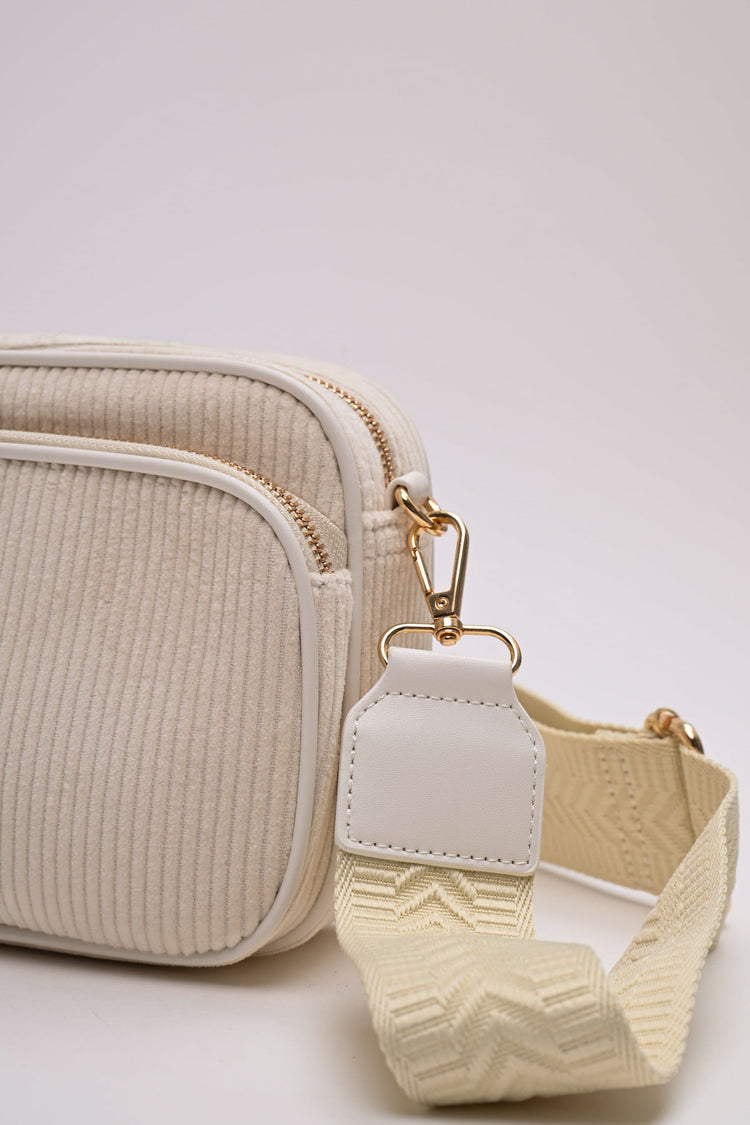 Corduroy crossbody bag