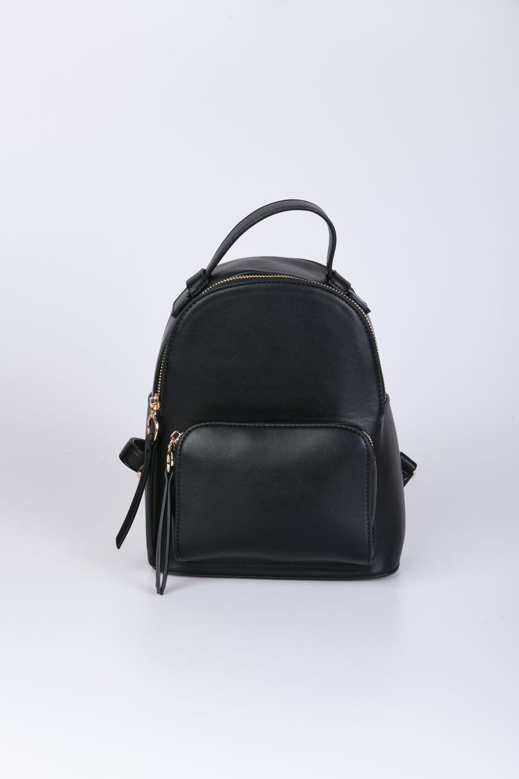 Faux leather backpack