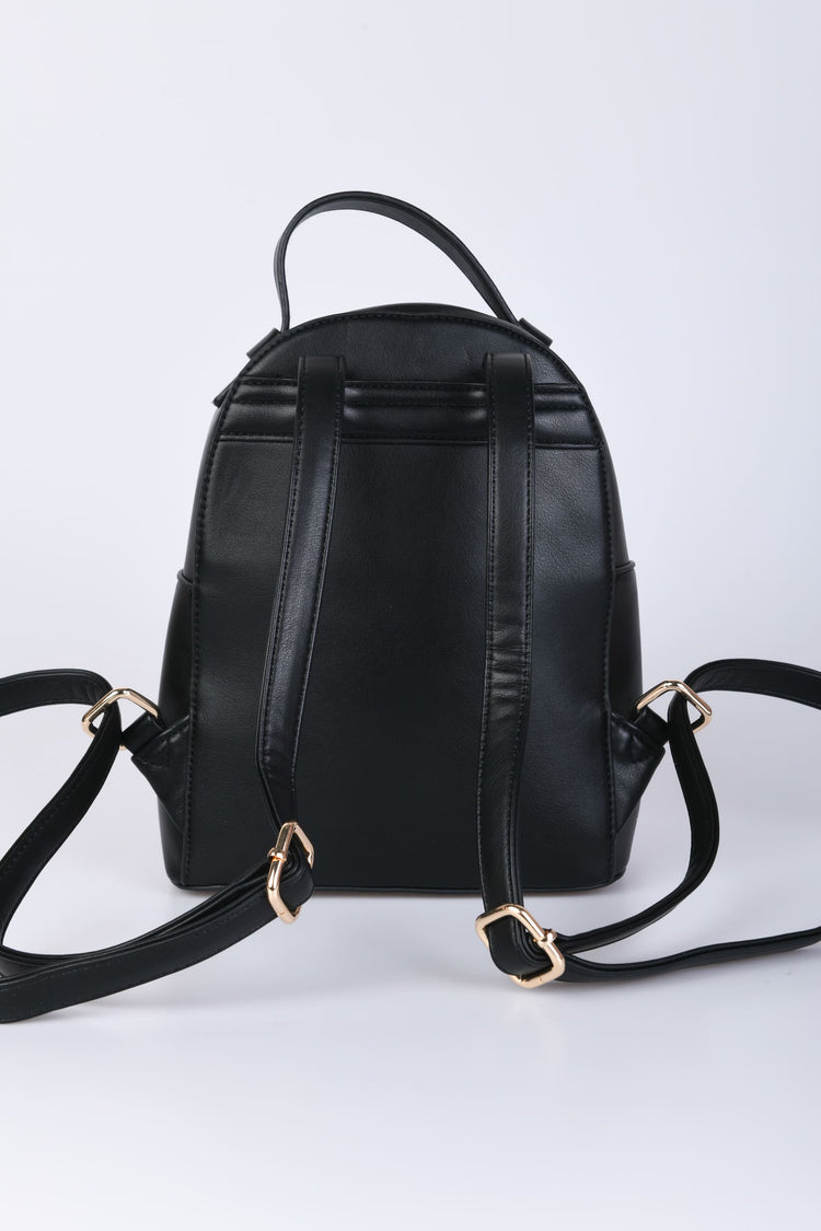 Faux leather backpack