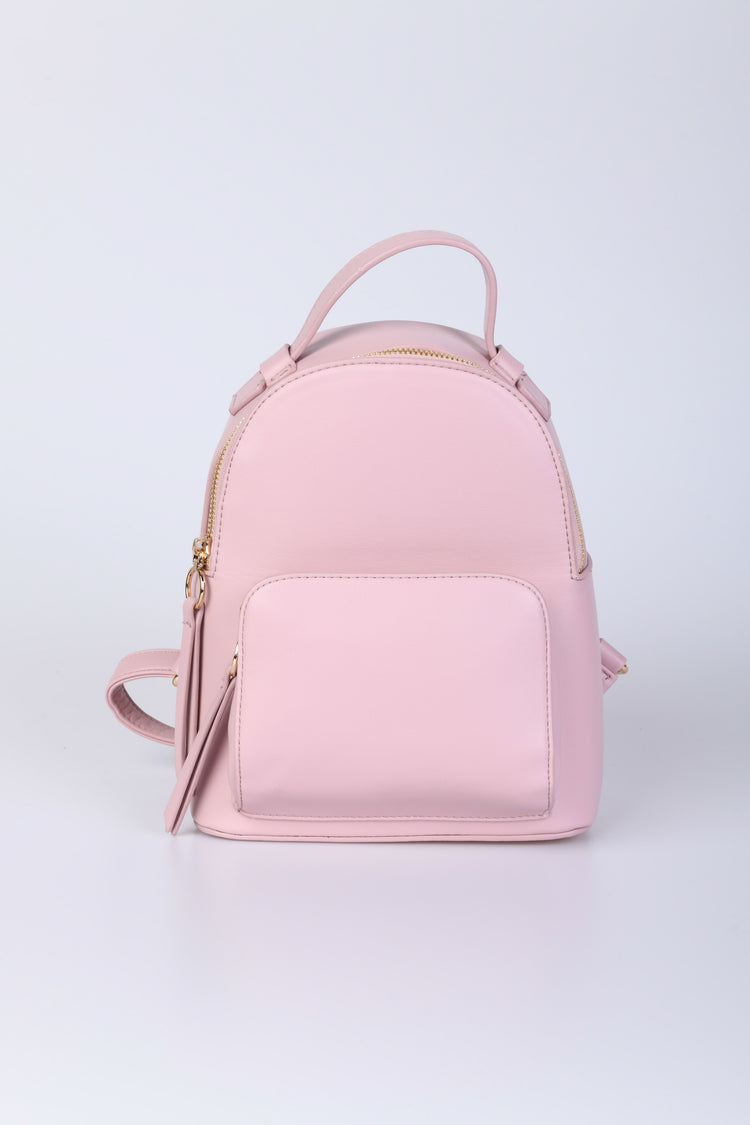 Faux leather backpack