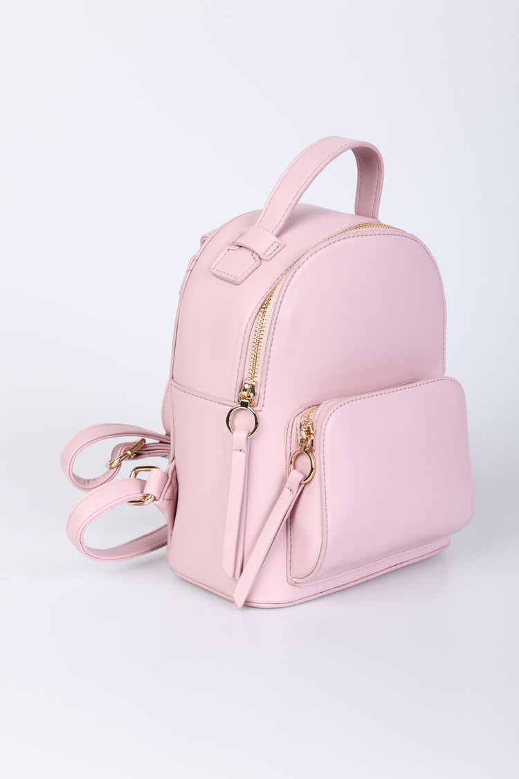 Faux leather backpack