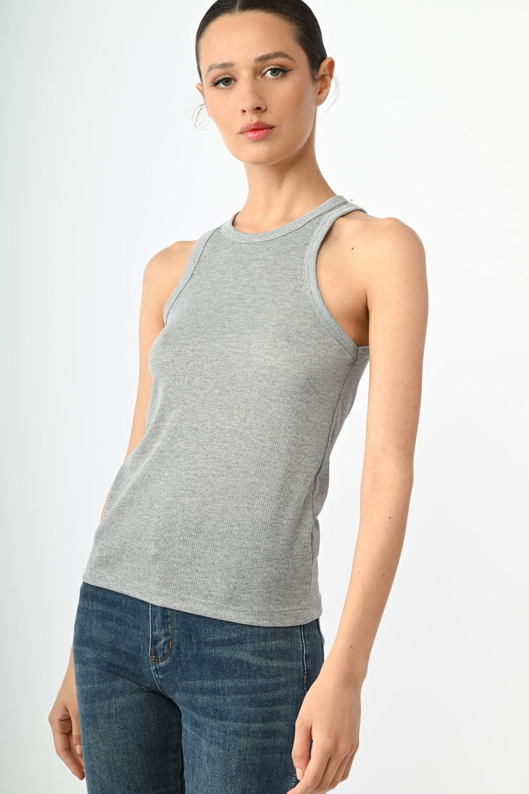 Lurex knit tank top