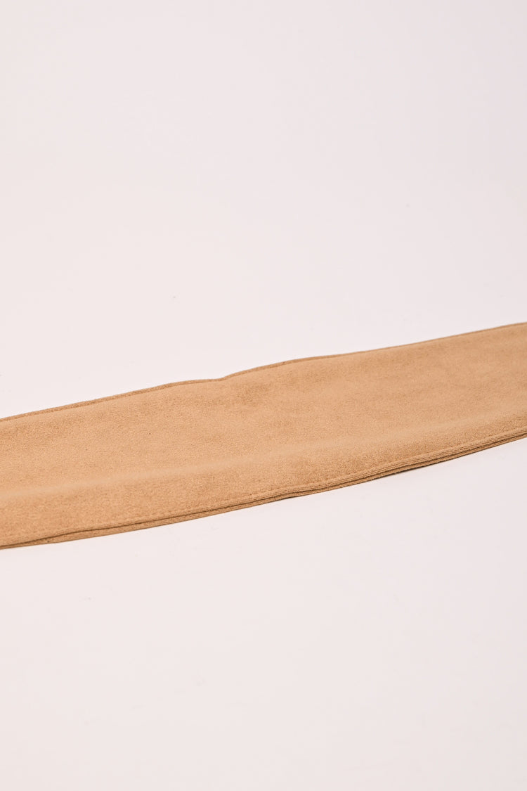 Faux suede sash belt