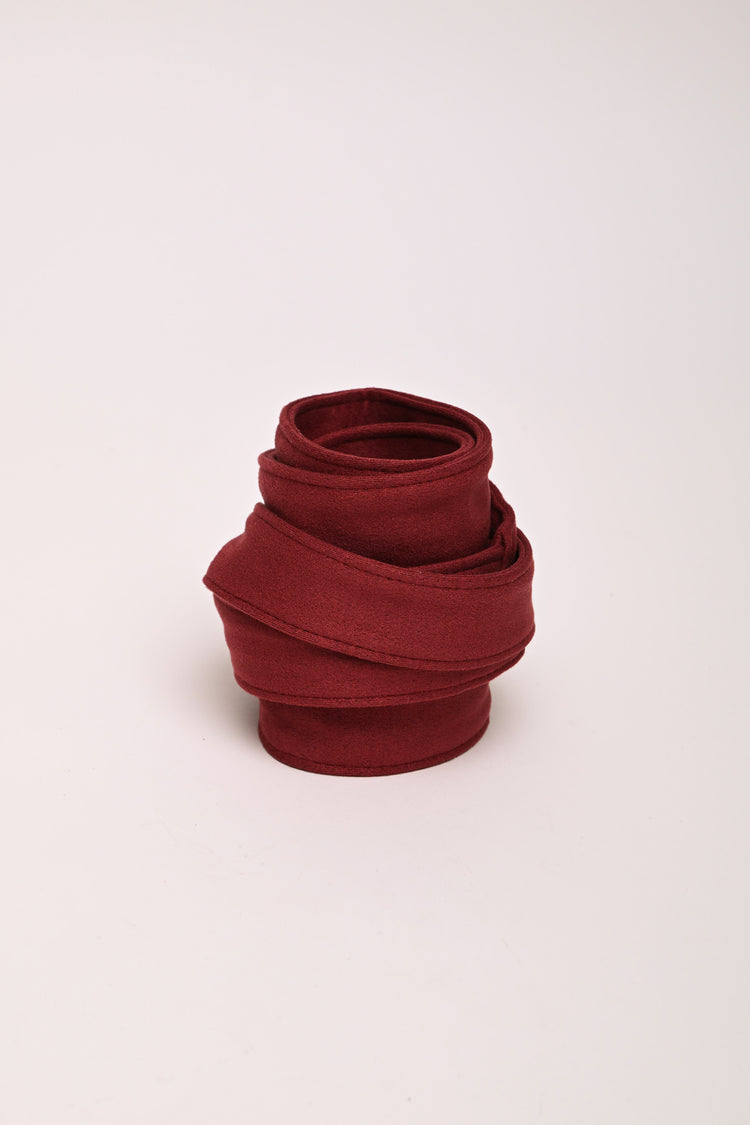 Faux suede sash belt