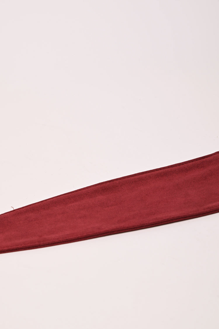 Faux suede sash belt