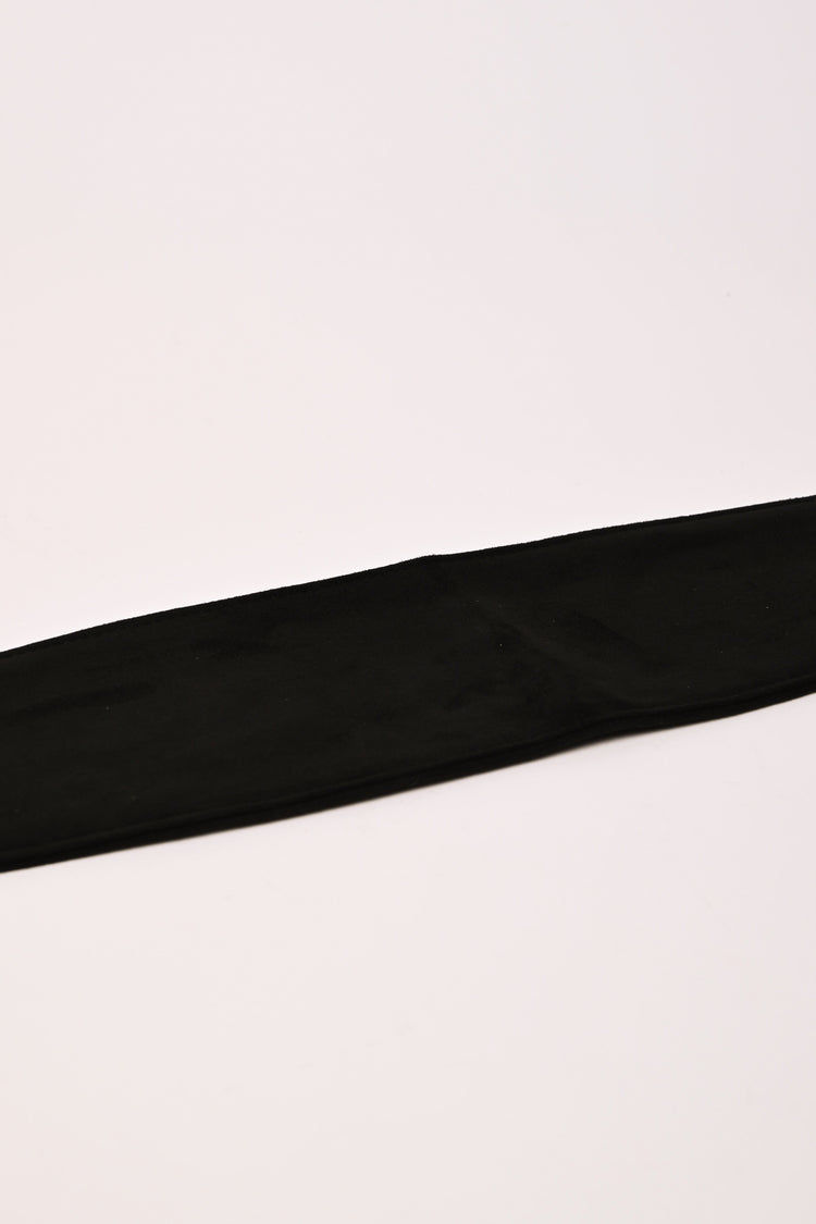 Faux suede sash belt