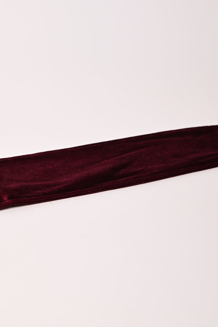 Velvet sash belt