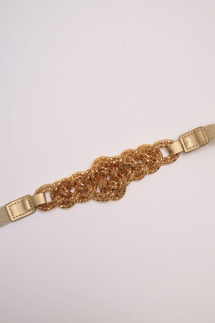 Woven embellishment elastic belt