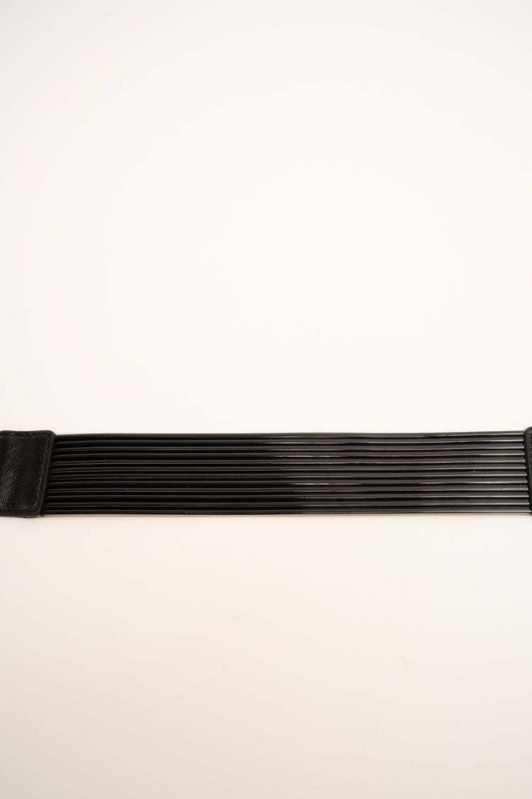 Black laminated elastic belt
