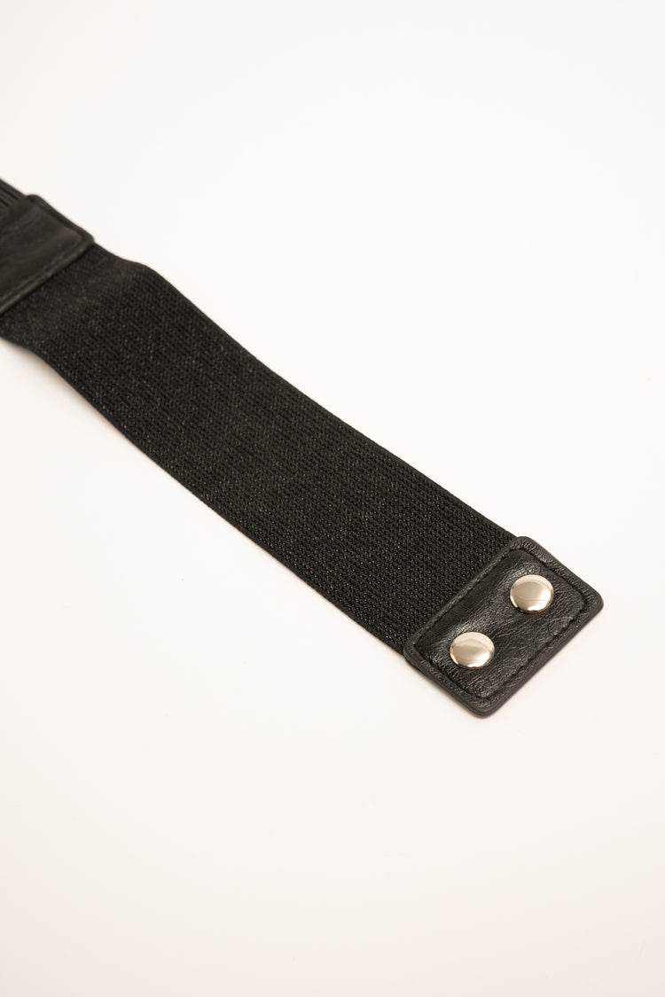 Black laminated elastic belt
