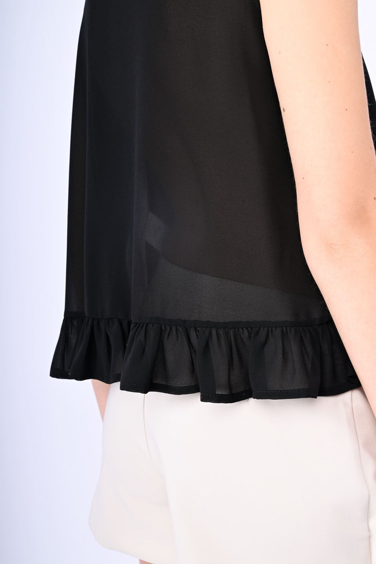 Pussy bow neck top