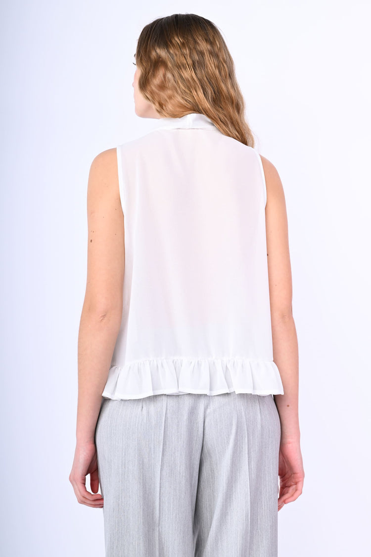 Pussy bow neck top