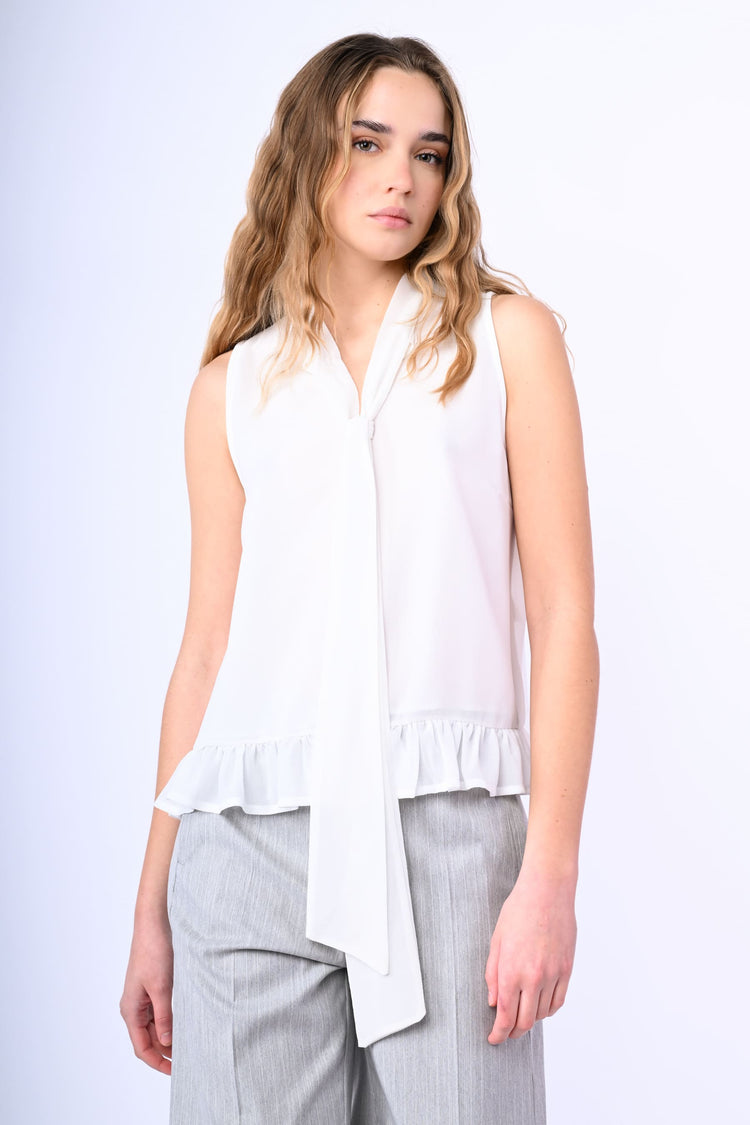 Pussy bow neck top