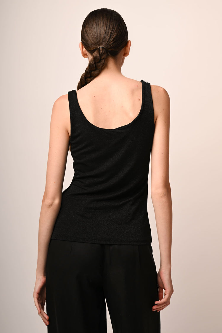 Lurex knit tank top