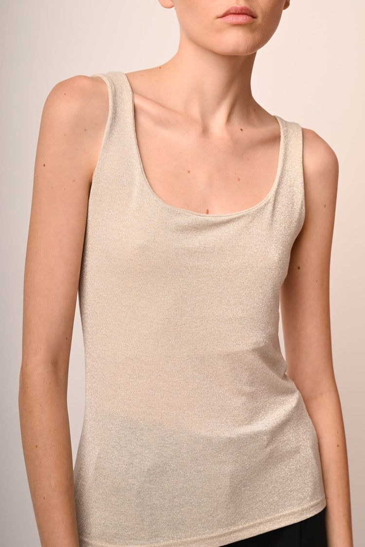 Lurex knit tank top