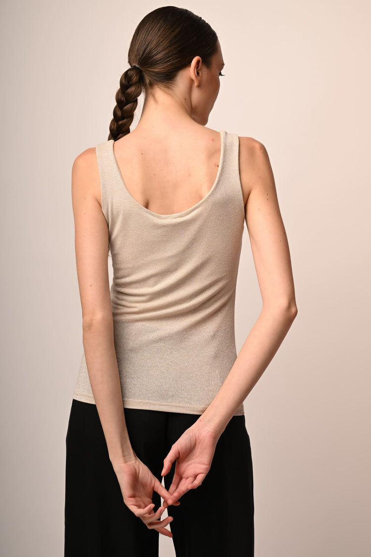 Lurex knit tank top