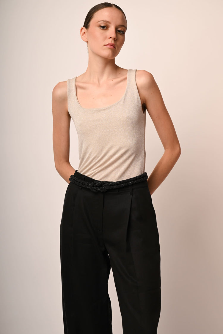 Lurex knit tank top