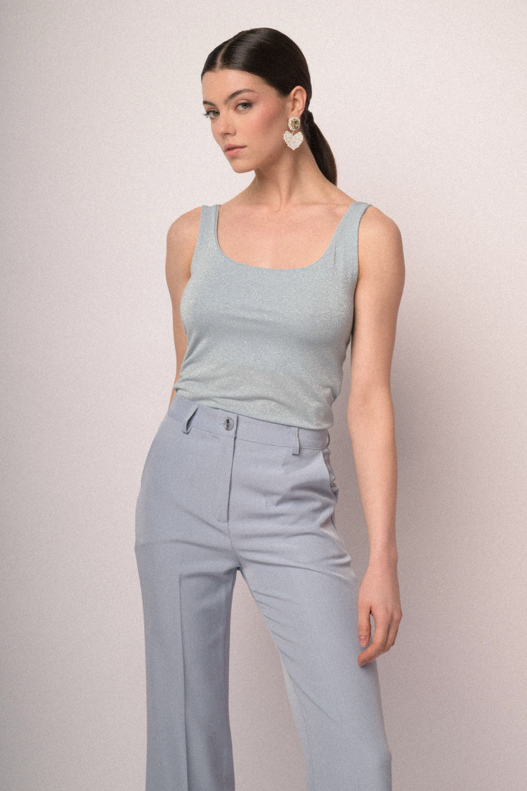 Lurex knit tank top
