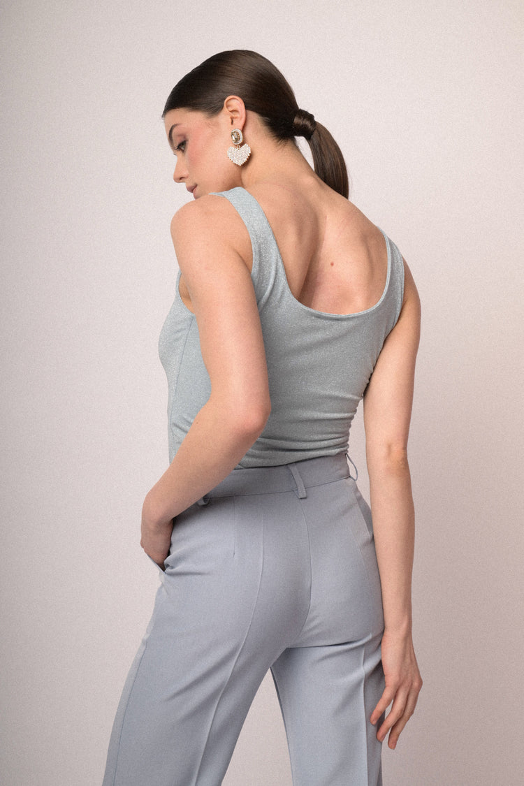 Lurex knit tank top