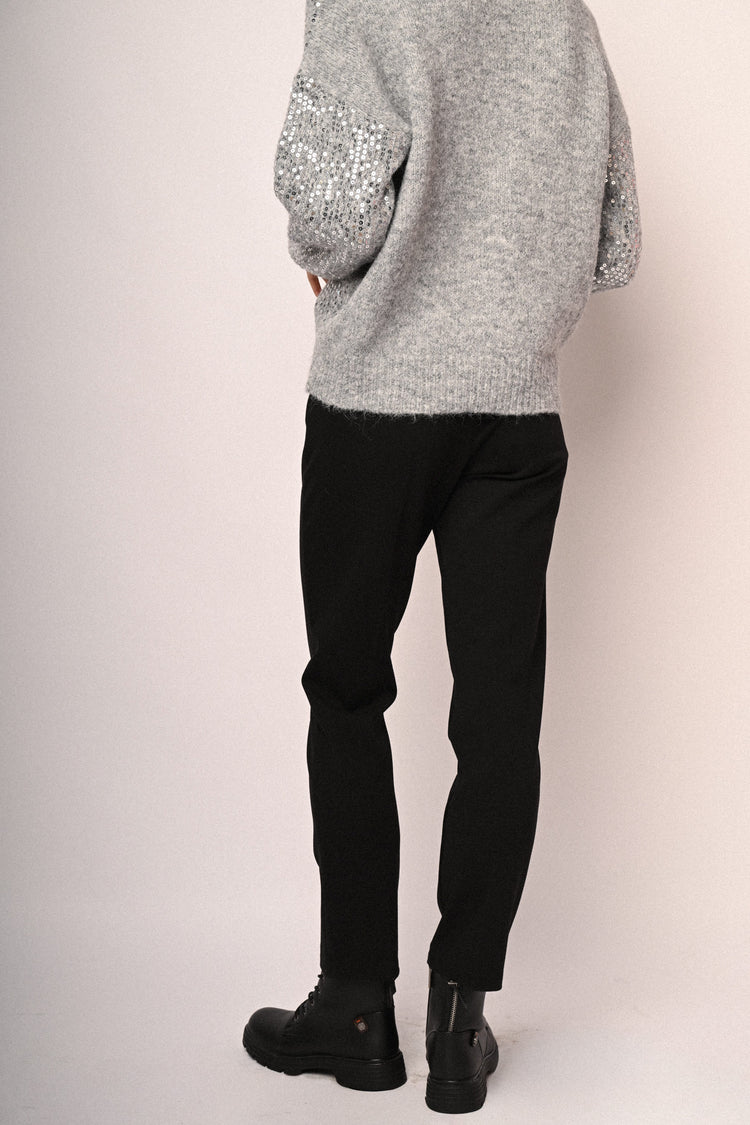 Belted cigarette trousers