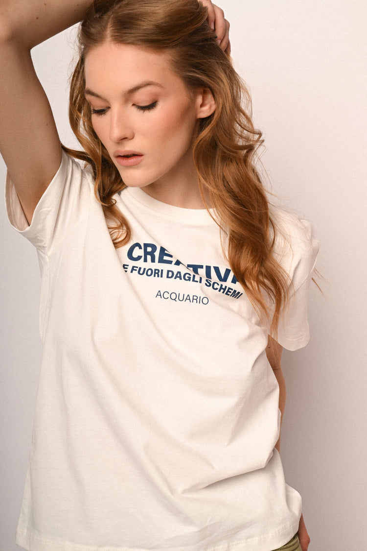 Aquarius Zodiac Sign cotton t-shirt
