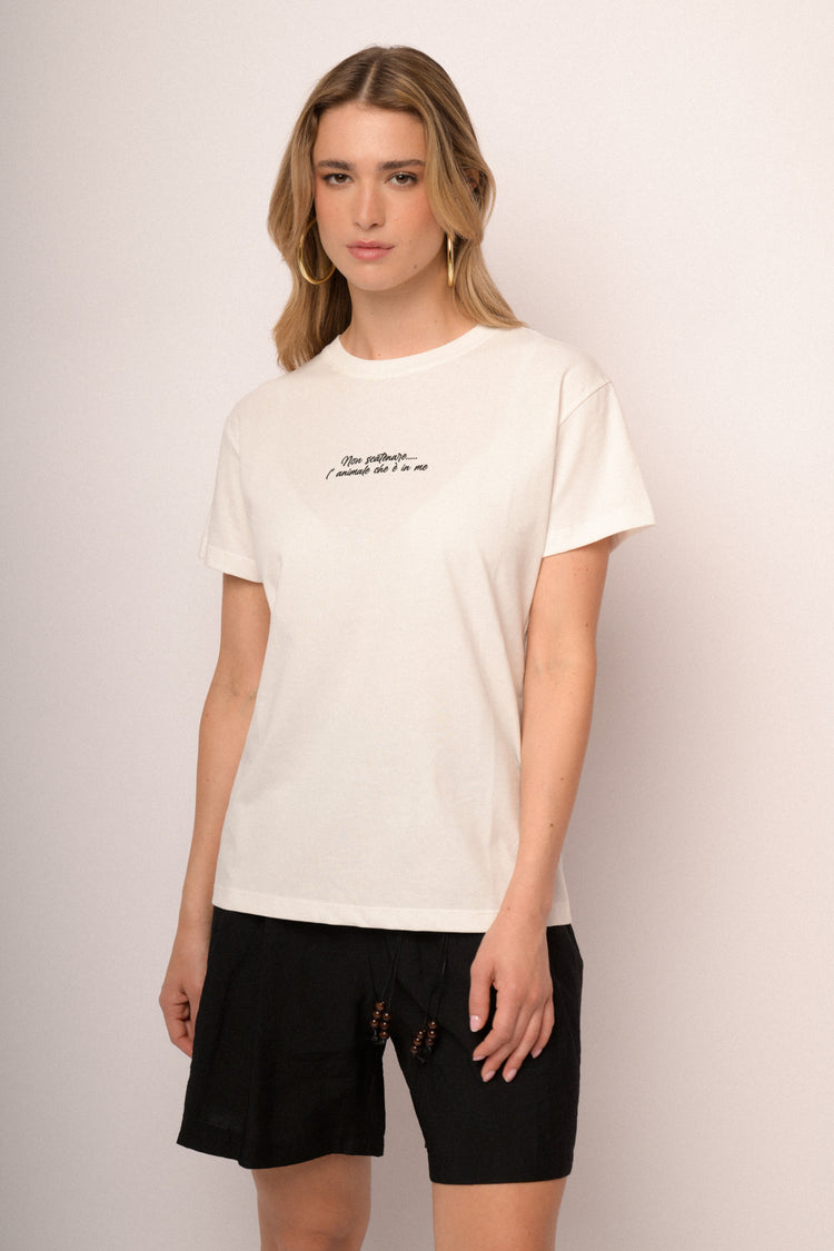 White T-shirt with lettering