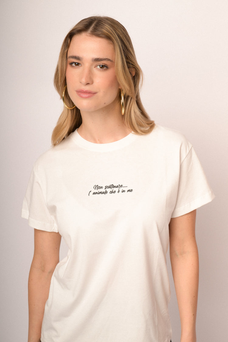 White T-shirt with lettering