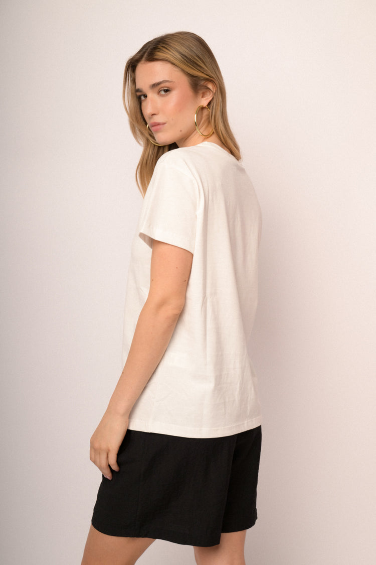 White T-shirt with lettering