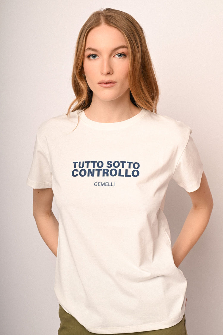 Gemini Zodiac Sign cotton t-shirt