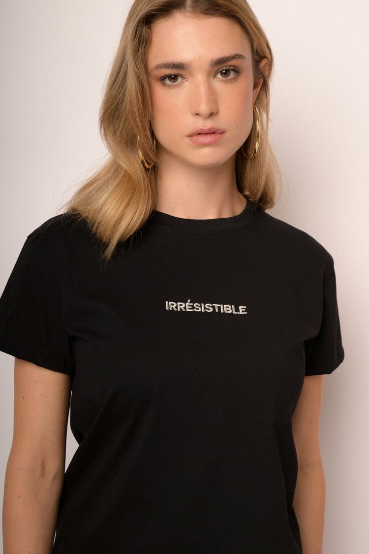 T-shirt Irrésistible in cotone nero