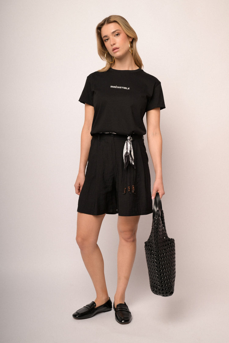 T-shirt Irrésistible in cotone nero