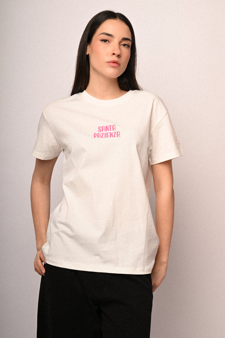Embroidered text t-shirt