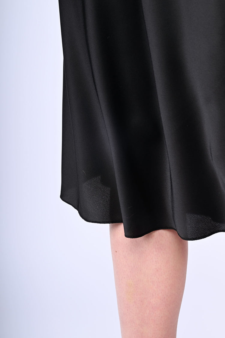 Satin midi skirt