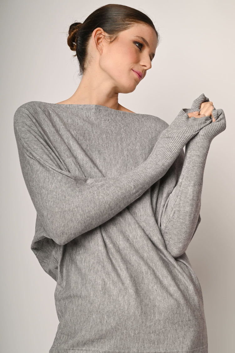 Off-the-shoulder oversized sweater