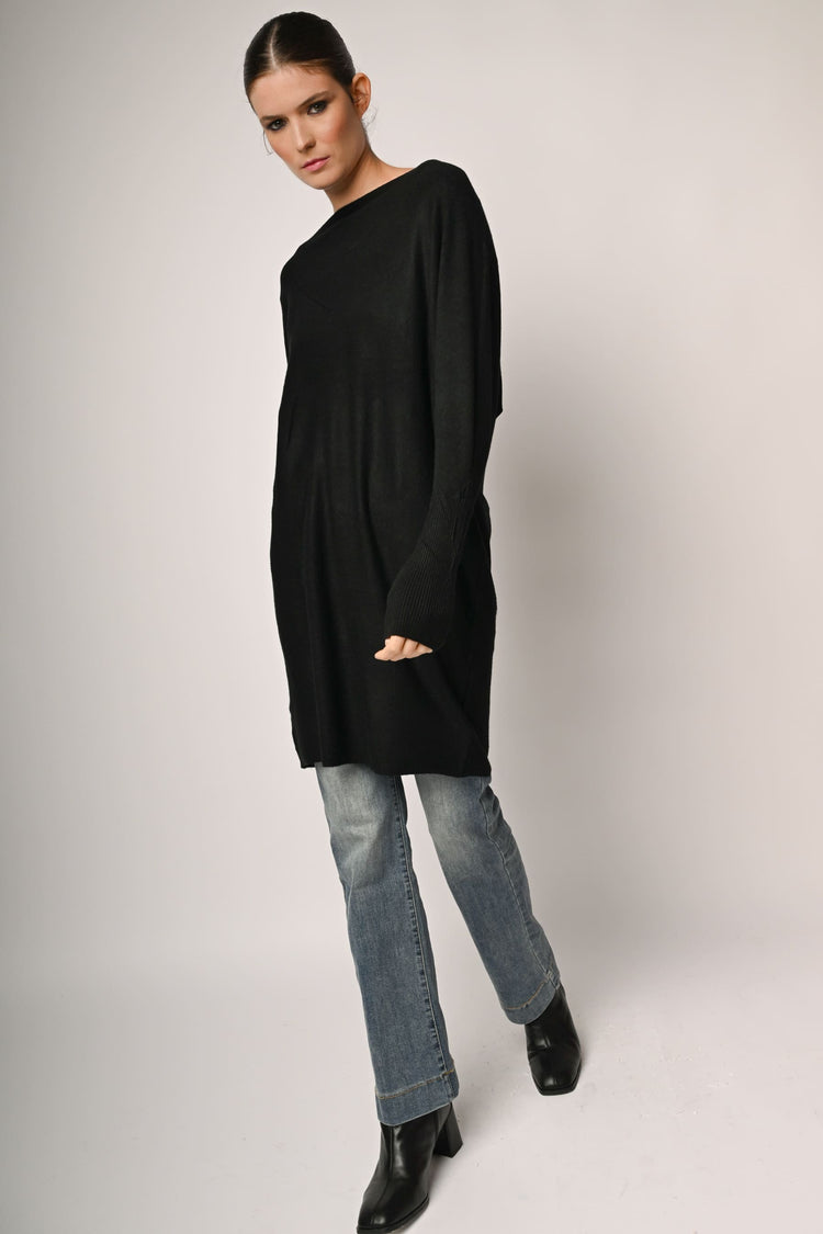 Off-the-shoulder oversized sweater