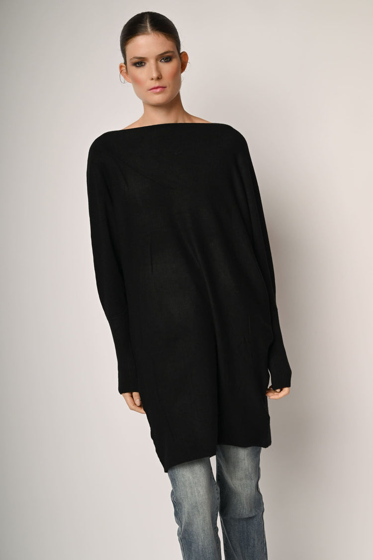 Off-the-shoulder oversized sweater