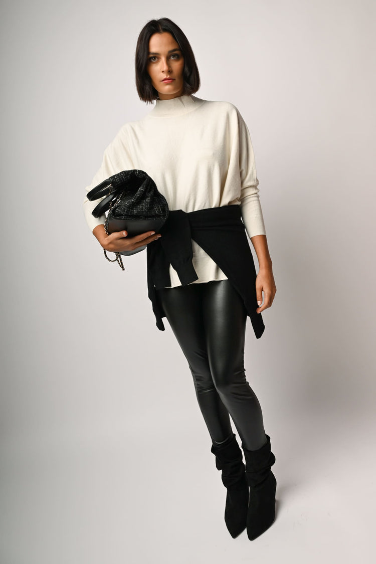 Oversized mock sweater