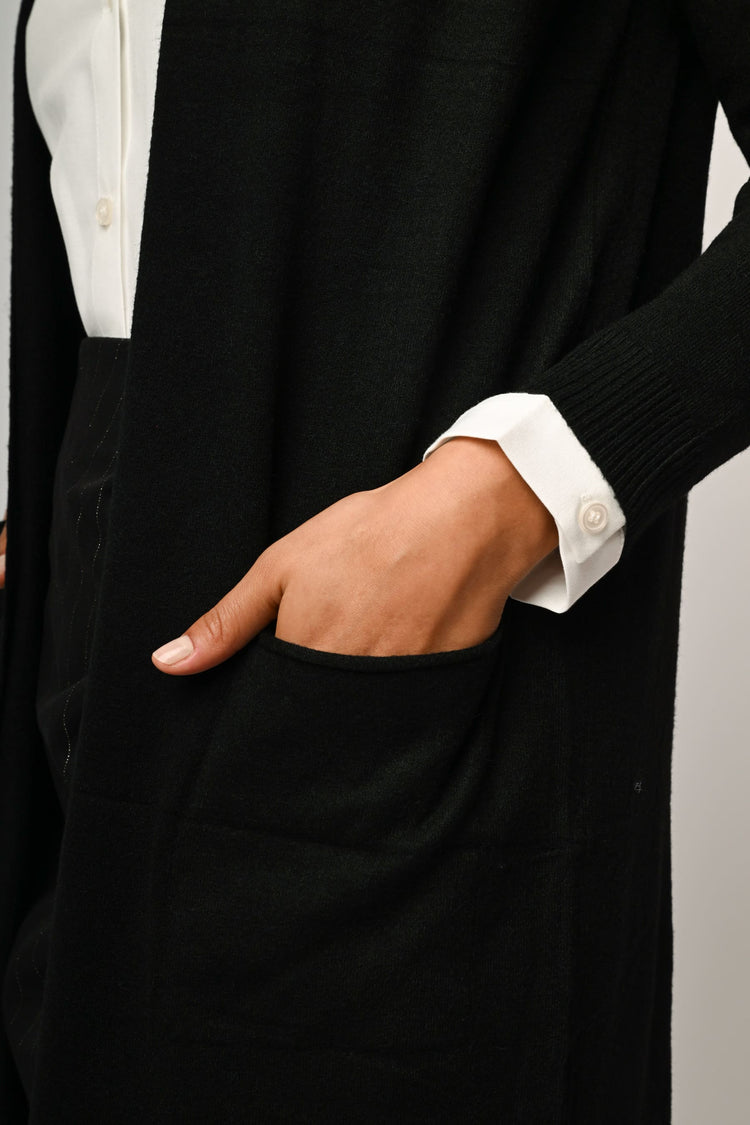 Pockets long cardigan