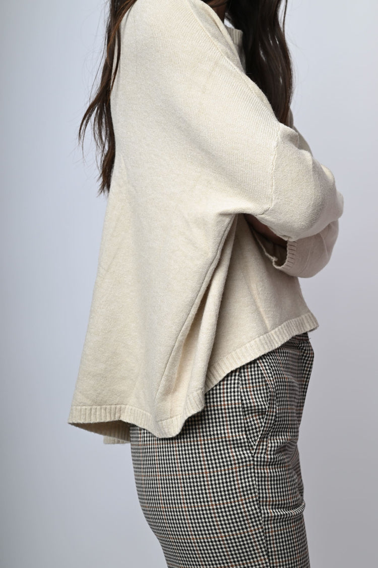 Viscose-blend oversized sweater