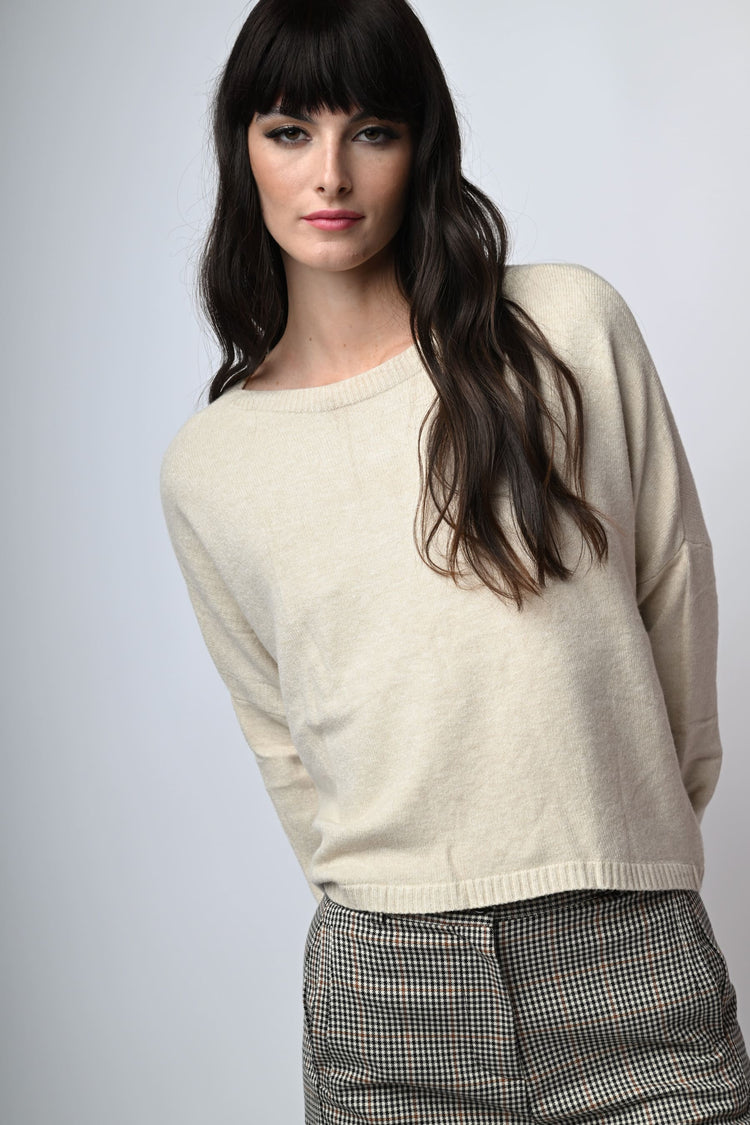 Viscose-blend oversized sweater