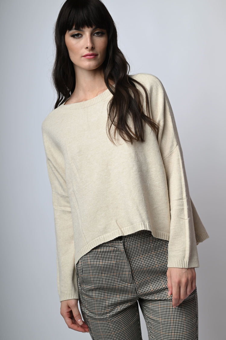 Viscose-blend oversized sweater
