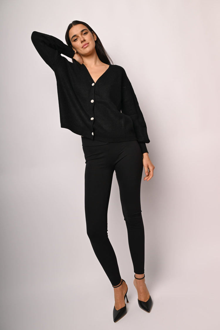 Jewel buttons oversized cardigan