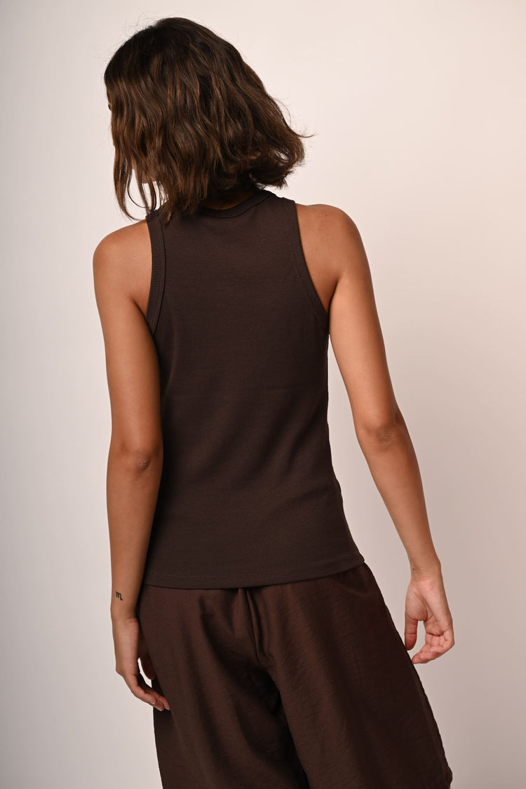 Ribbed knit tank top
